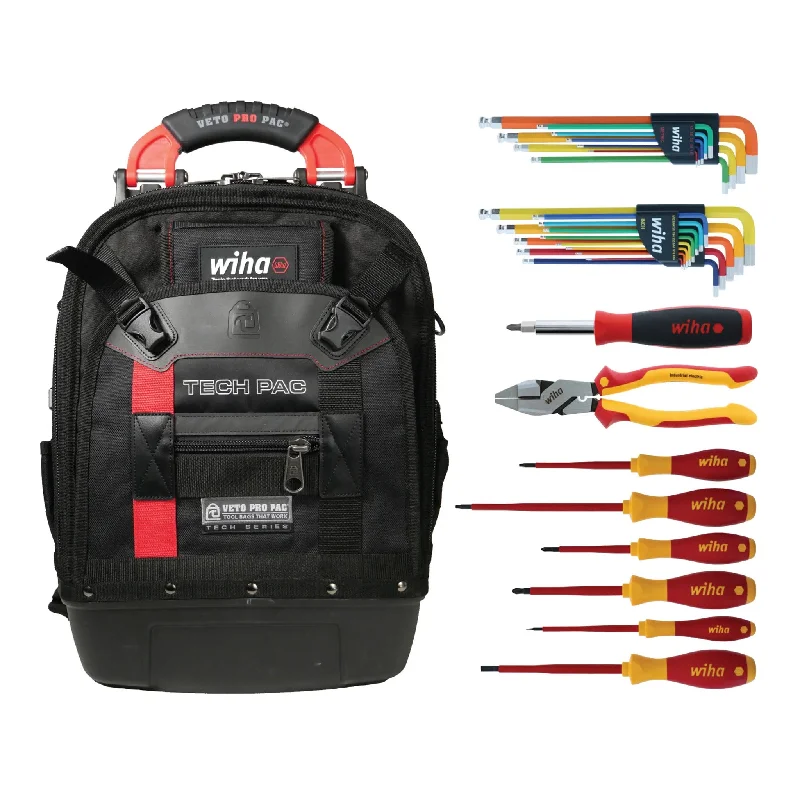 Weekend Savings Bonanza Wiha 91596 30-Piece RedStripe Heavy-Duty Tech Pac Backpack Tool Kit Weekend Savings Bonanza Wiha 91596 30-Piece RedStripe Heavy-Duty Tech Pac Backpack Tool Kit
